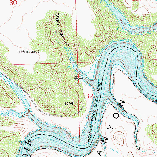 Topographic Map of Chain Canyon, MT
