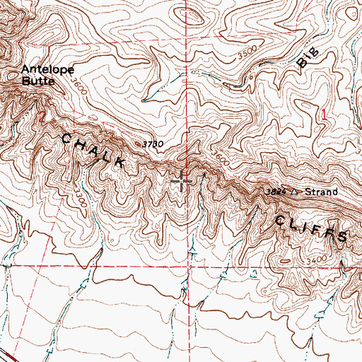 Topographic Map of Chalk Cliffs, MT