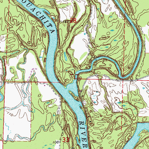 Topographic Map of Freeo Creek, AR