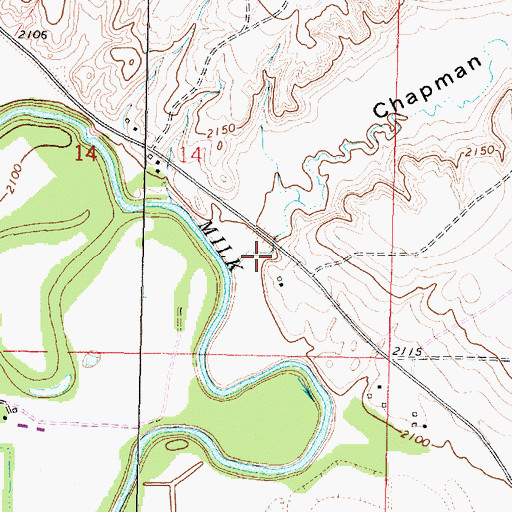 Topographic Map of Chapman Coulee, MT