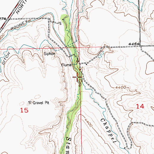Topographic Map of Chappel Creek, MT