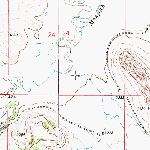 Topographic Map of Charles Creek, MT