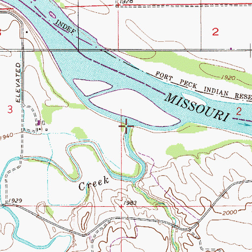 Topographic Map of Charlie Creek, MT