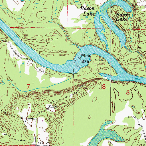 Topographic Map of French Creek, AR