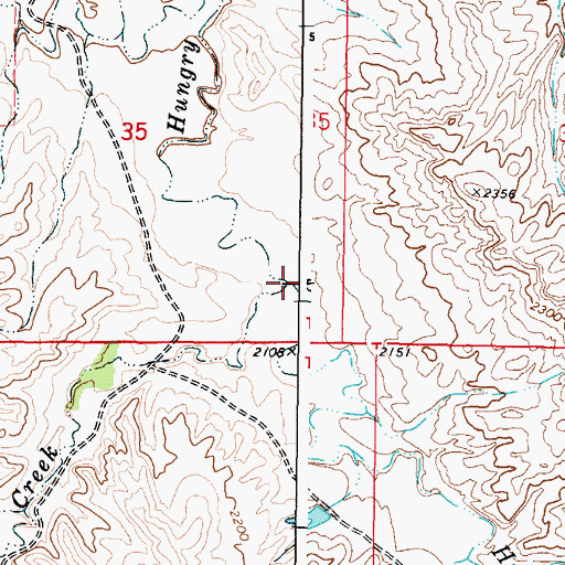 Topographic Map of Cheer Creek, MT