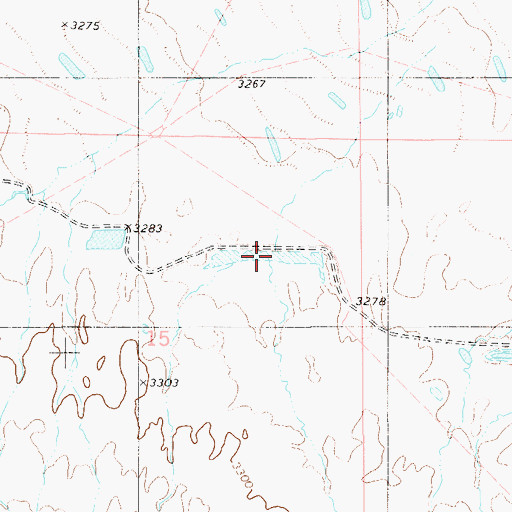 Topographic Map of Cherokee Reservoir, MT