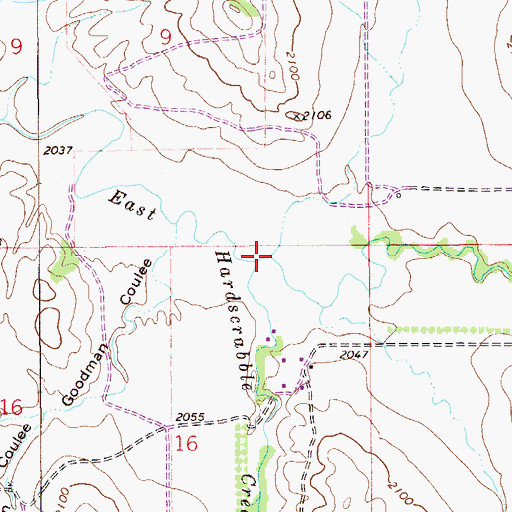 Topographic Map of Cherry Creek, MT