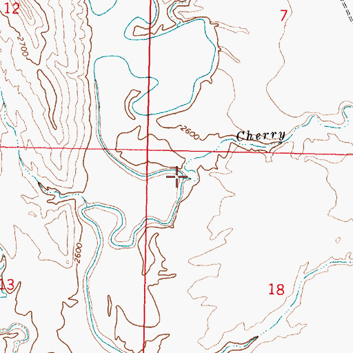 Topographic Map of Cherry Creek, MT