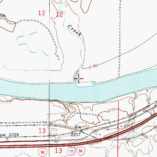 Topographic Map of Cherry Creek, MT