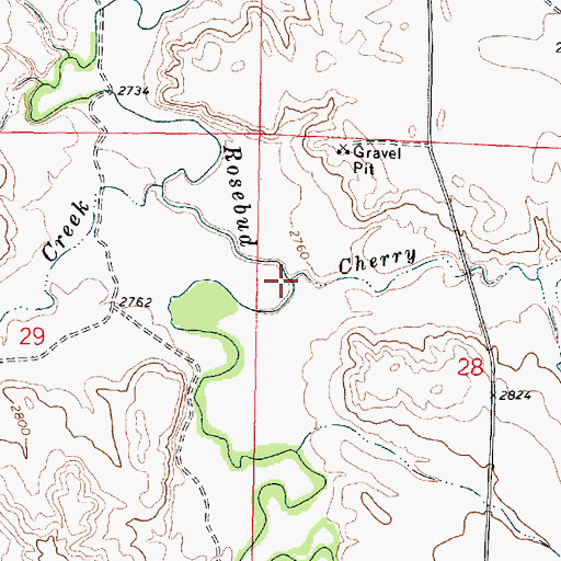 Topographic Map of Cherry Creek, MT