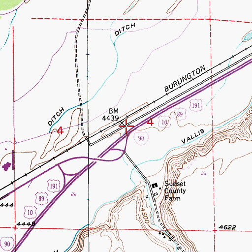 Topographic Map of Chicken Creek, MT