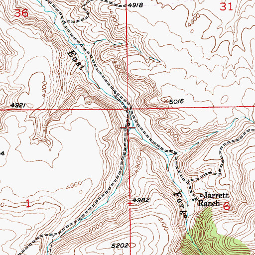 Topographic Map of Chicken Creek, MT