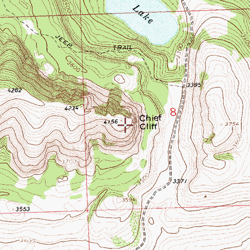 Topographic Map of Chief Cliff, MT
