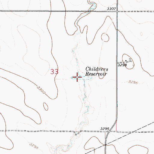Topographic Map of Childrers Reservoir, MT