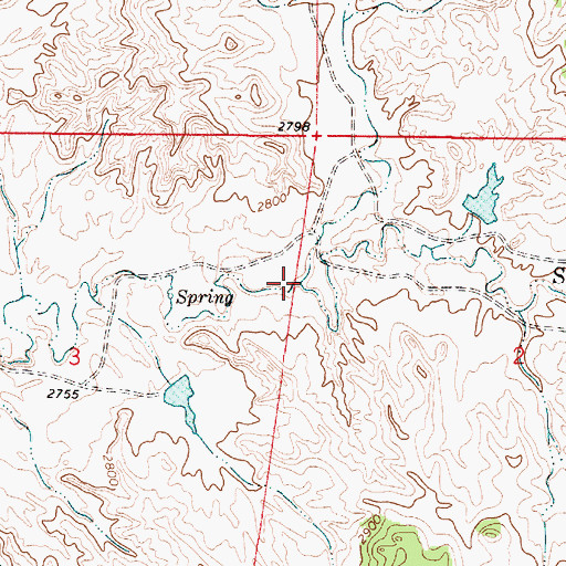 Topographic Map of Chimney Creek, MT