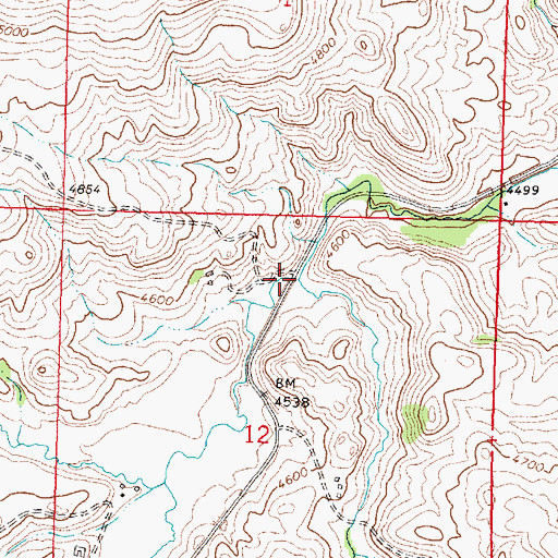 Topographic Map of Chimney Creek, MT