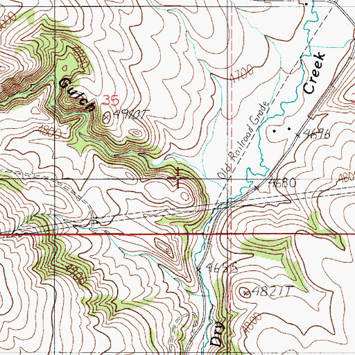 Topographic Map of Chipmunk Gulch, MT