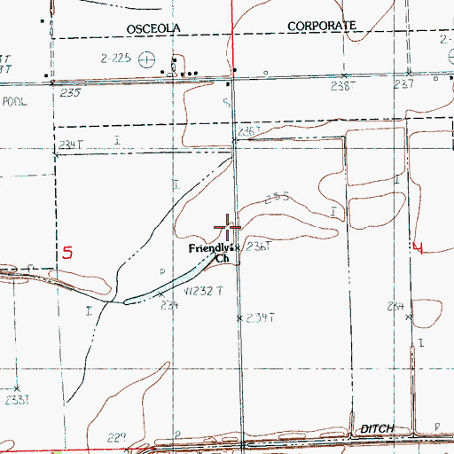 Topographic Map of Friendship School (historical), AR