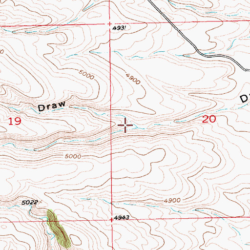 Topographic Map of Clark Draw, MT