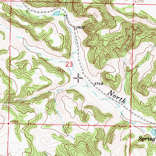 Topographic Map of Clarks Fork Canyon Creek, MT