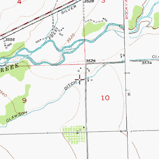 Topographic Map of Clawson Ditch, MT