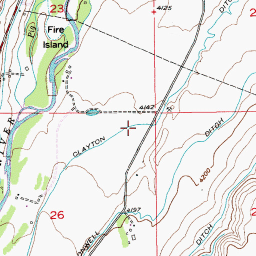 Topographic Map of Clayton Ditch, MT