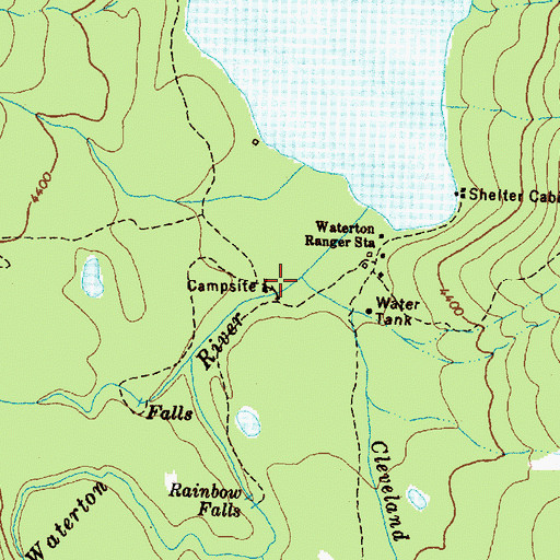 Topographic Map of Cleveland Creek, MT