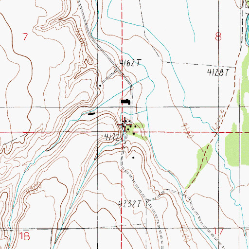 Topographic Map of Climbing Arrow Ranch, MT