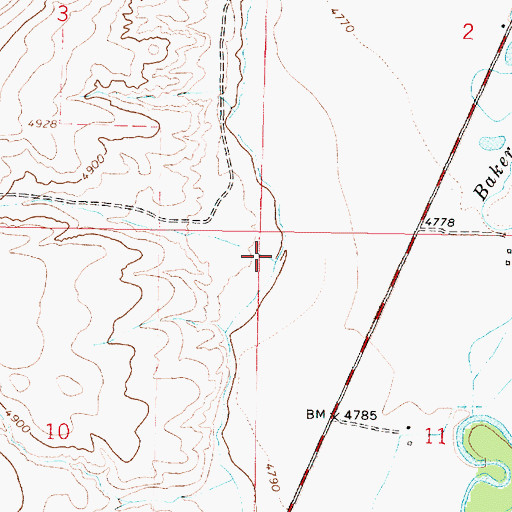Topographic Map of Co-op Ditch, MT