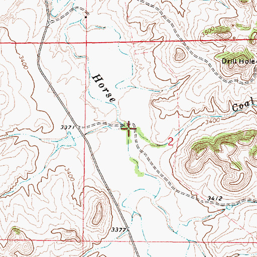 Topographic Map of Coal Bank Creek, MT