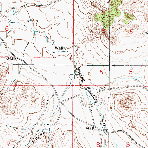 Topographic Map of Coal Bank Creek, MT