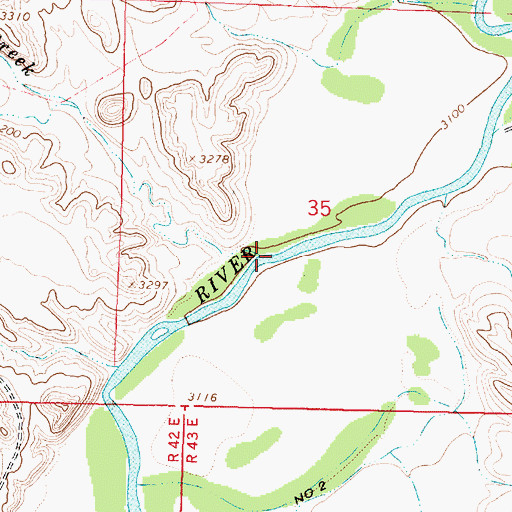 Topographic Map of Coal Bank Creek, MT