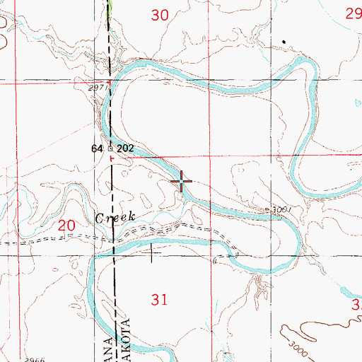 Topographic Map of Coal Bank Creek, MT