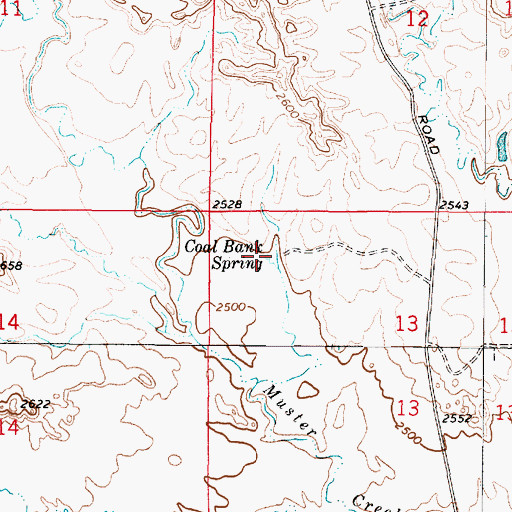 Topographic Map of Coal Bank Spring, MT