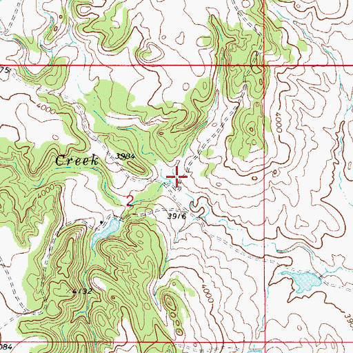 Topographic Map of Coal Creek, MT
