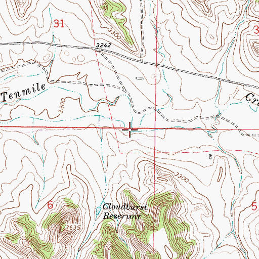 Topographic Map of Coal Creek, MT