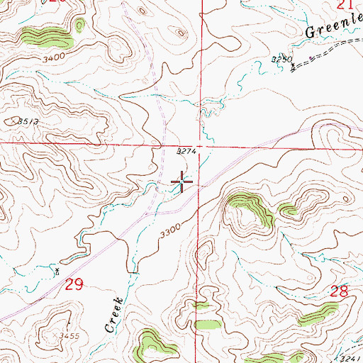 Topographic Map of Coal Creek, MT