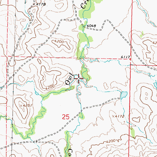 Topographic Map of Coal Creek, MT