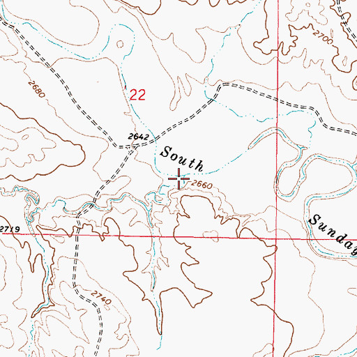 Topographic Map of Coal Creek, MT