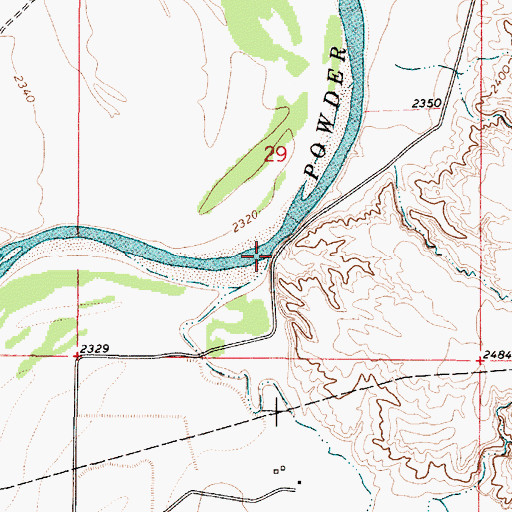 Topographic Map of Coal Creek, MT
