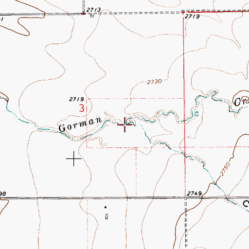 Topographic Map of Coal Mine Coulee, MT