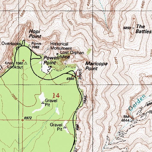 Topographic Map of Maricopa Point, AZ