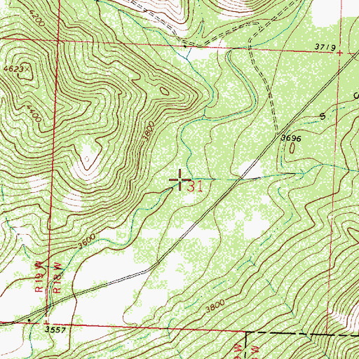 Topographic Map of Cold Creek, MT
