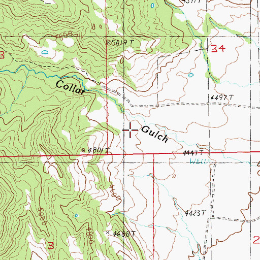 Topographic Map of Collar Gulch, MT