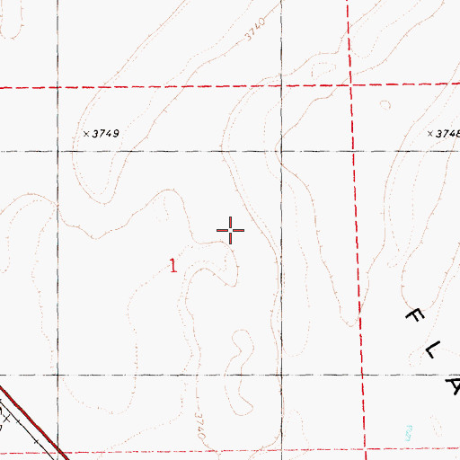 Topographic Map of Comanche Flat, MT
