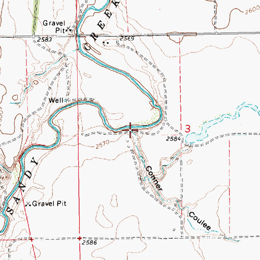 Topographic Map of Conner Coulee, MT