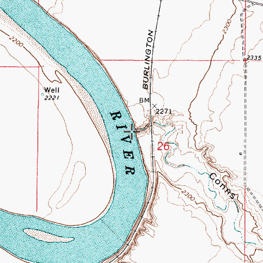 Topographic Map of Conns Coulee, MT