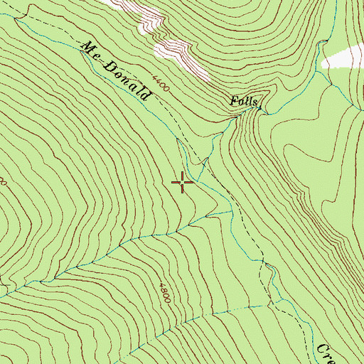 Topographic Map of Continental Creek, MT