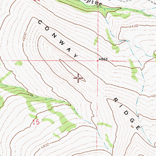 Topographic Map of Conway Ridge, MT