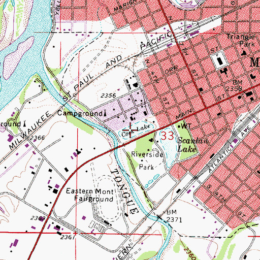 Topographic Map of Cook Lake, MT